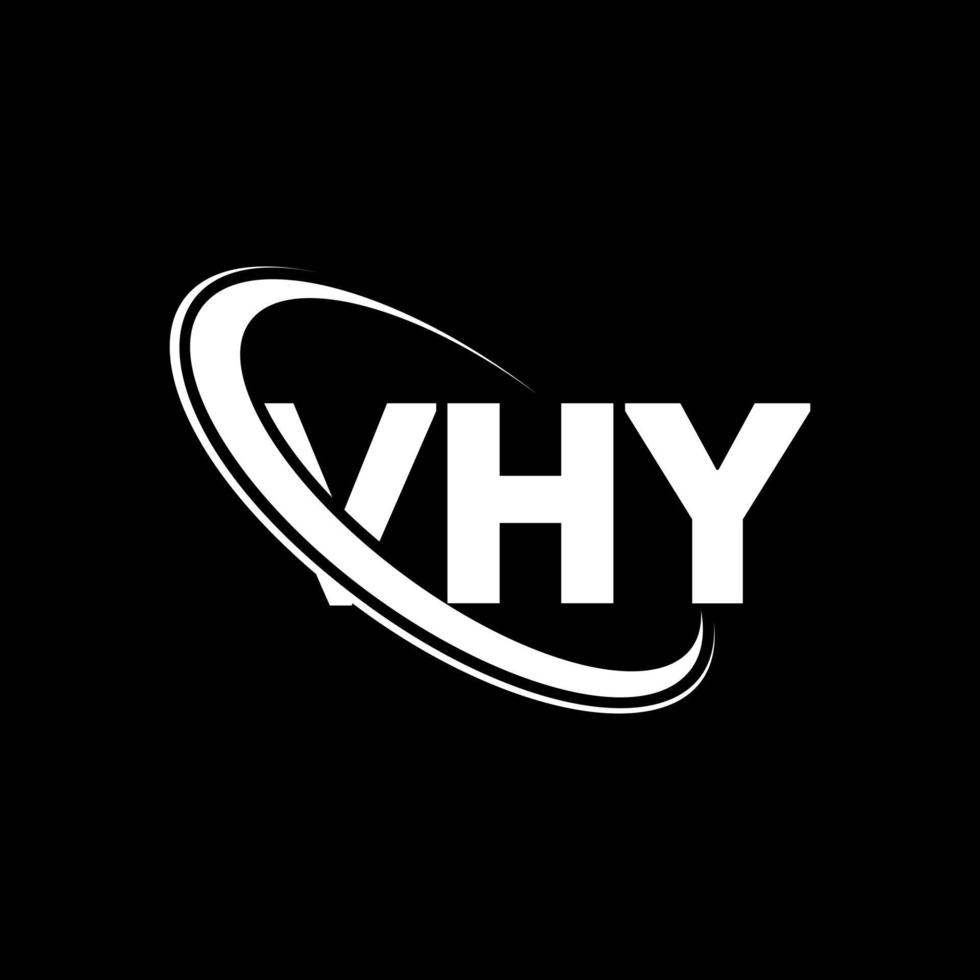 logotipo de vhy. por qué carta. diseño del logotipo de la letra vby. logotipo de vhy iniciales vinculado con círculo y logotipo de monograma en mayúsculas. tipografía vhy para tecnología, negocios y marca inmobiliaria. vector