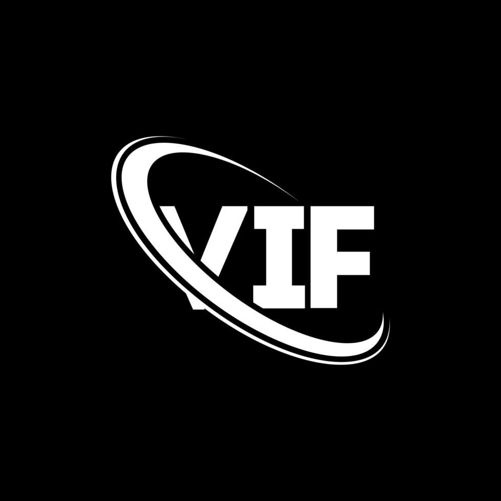 logotipo vif. carta vif. diseño del logotipo de la letra vif. logotipo de iniciales vif vinculado con círculo y logotipo de monograma en mayúsculas. tipografía vif para tecnología, negocios y marca inmobiliaria. vector