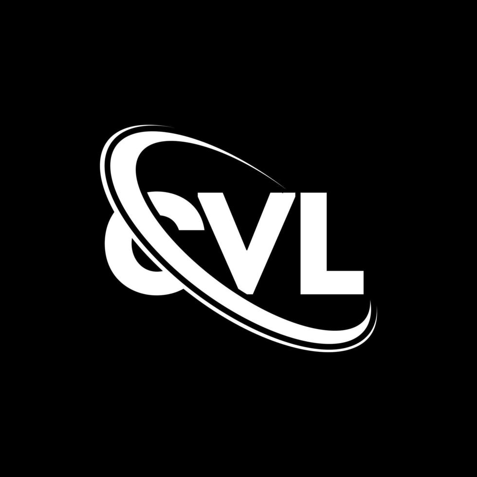 logotipo cvl. carta cvl. diseño del logotipo de la letra cvl. logotipo de iniciales cvl vinculado con círculo y logotipo de monograma en mayúsculas. tipografía cvl para tecnología, negocios y marca inmobiliaria. vector