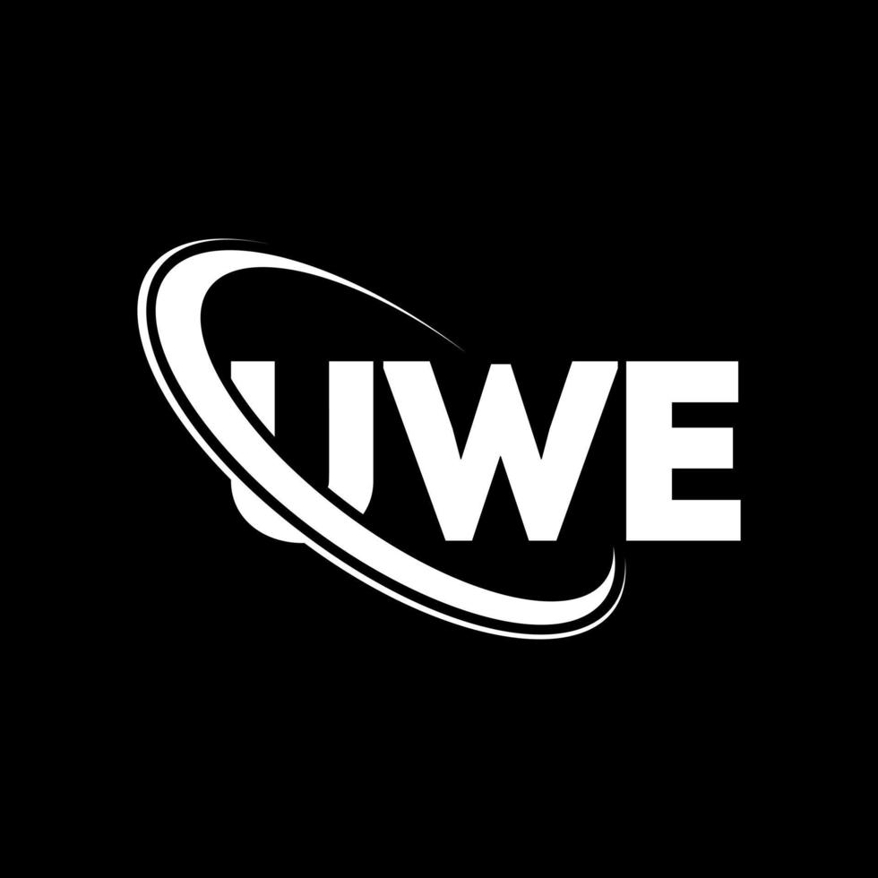 UWE logo. UWE letter. UWE letter logo design. Initials UWE logo linked