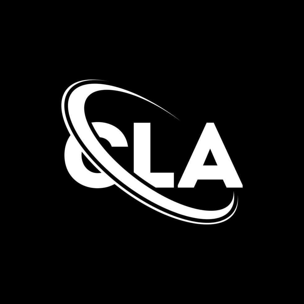 logotipo de cla. carta cla. diseño del logotipo de la letra cla. logotipo de las iniciales cla vinculado con el círculo y el logotipo del monograma en mayúsculas. tipografía cla para tecnología, negocios y marca inmobiliaria. vector