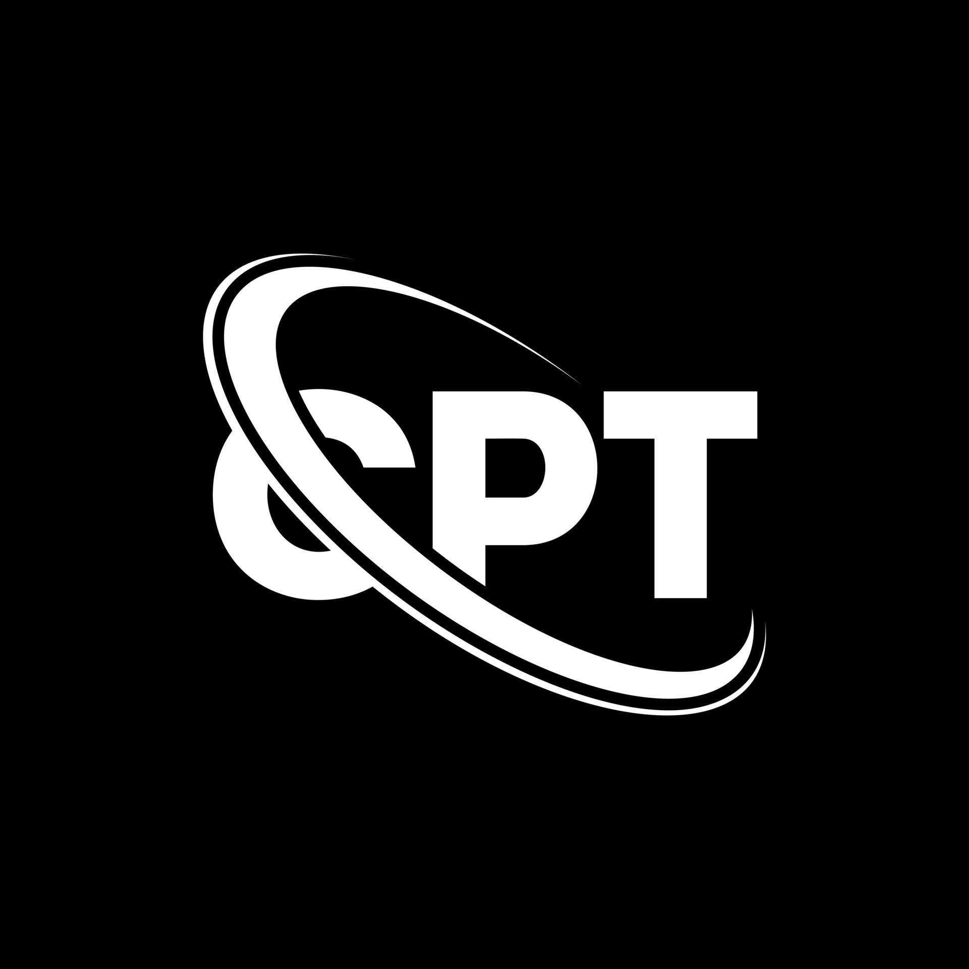 logotipo de cpt. carta cpt. diseño del logotipo de la letra cpt