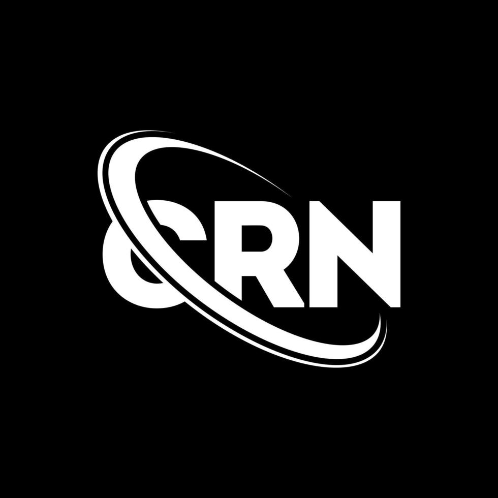 CRN logo. CRN letter. CRN letter logo design. Initials CRN logo linked with circle and uppercase monogram logo. CRN typography for technology, business and real estate brand. vector