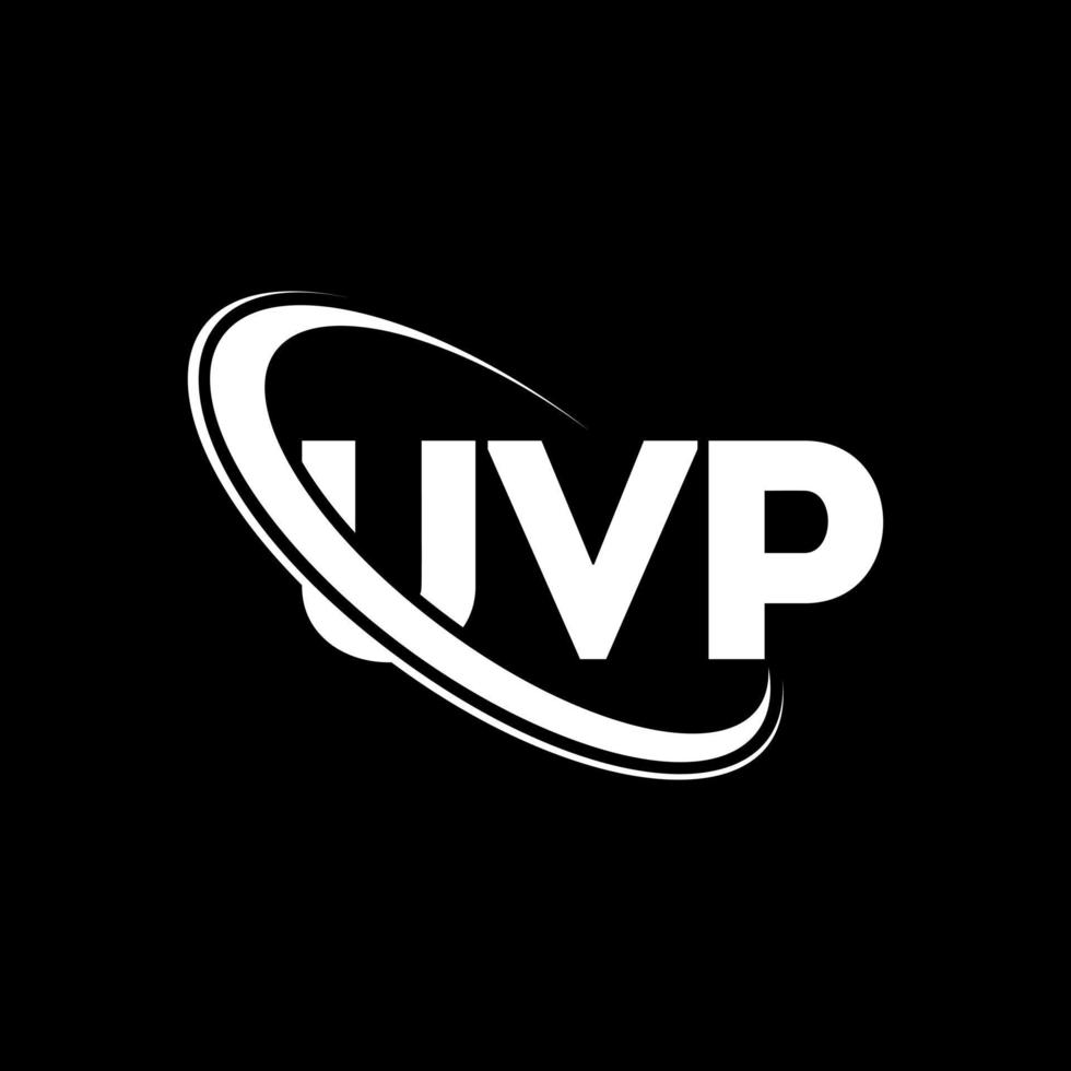 logotipo de la uvp. carta uvp. diseño del logotipo de la letra uvp. logotipo de iniciales uvp vinculado con círculo y logotipo de monograma en mayúsculas. tipografía uvp para tecnología, negocios y marca inmobiliaria. vector