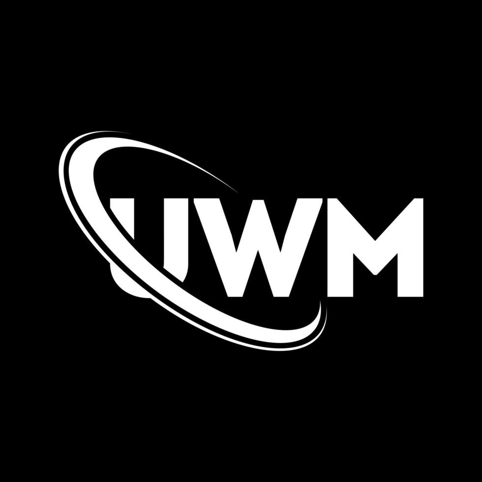 UWM logo. UWM letter. UWM letter logo design. Initials UWM logo linked