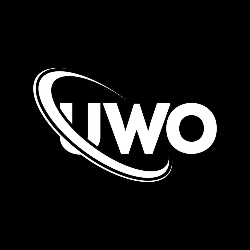 UWO logo. UWO letter. UWO letter logo design. Initials UWO logo linked
