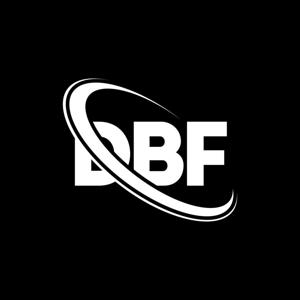 DBF logo. DBF letter. DBF letter logo design. Initials DBF logo linked with circle and uppercase monogram logo. DBF typography for technology, business and real estate brand. vector