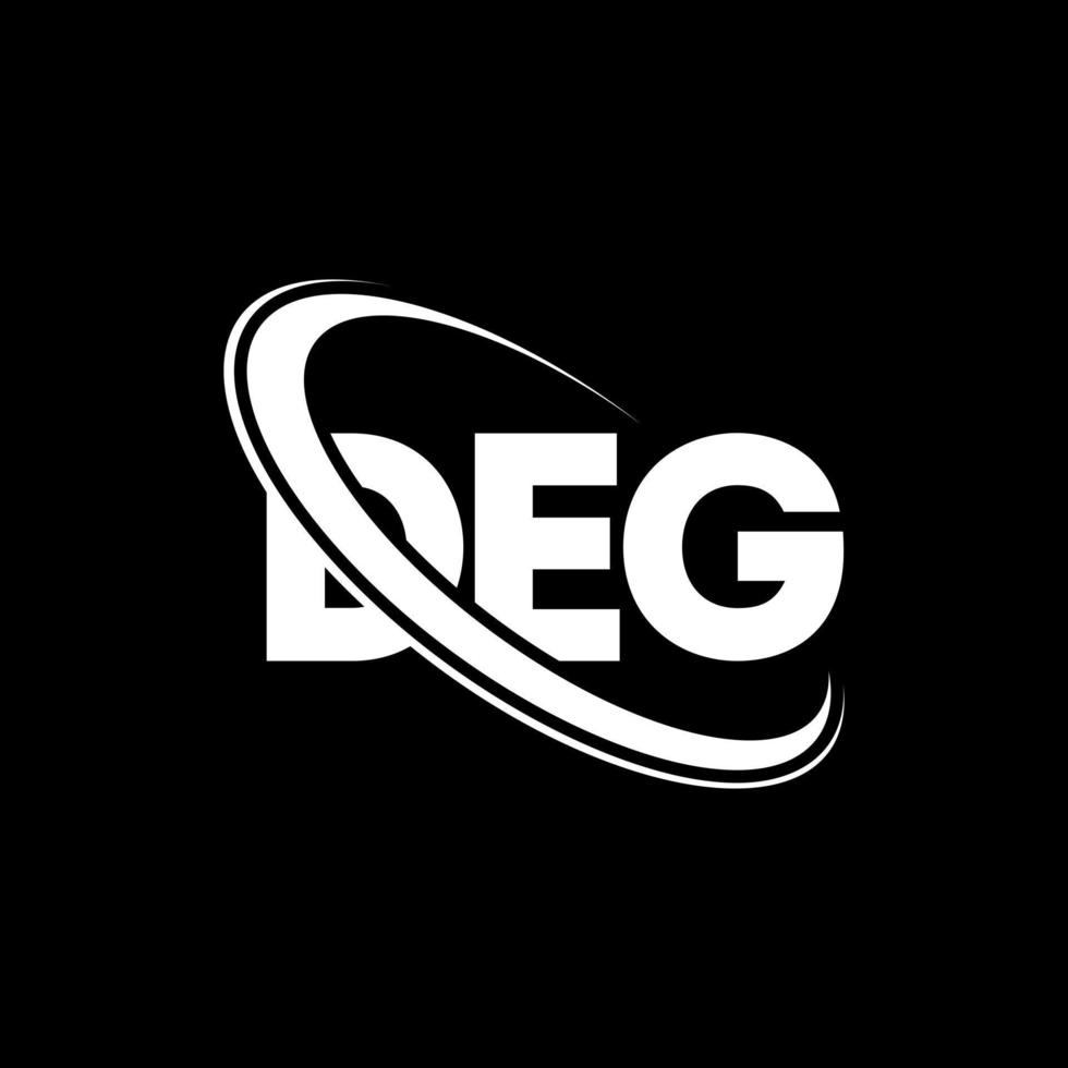 DEG logo. DEG letter. DEG letter logo design. Initials DEG logo linked with circle and uppercase monogram logo. DEG typography for technology, business and real estate brand. vector