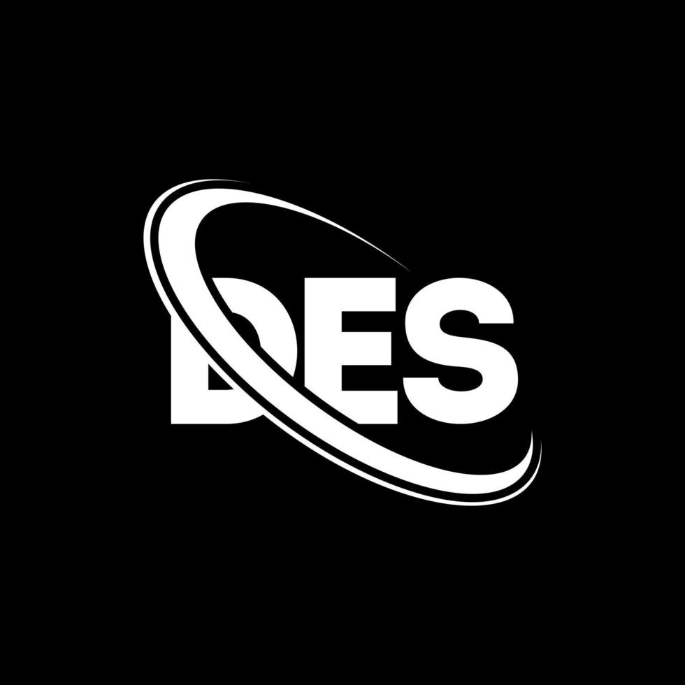 DES logo. DES letter. DES letter logo design. Initials DES logo linked with circle and uppercase monogram logo. DES typography for technology, business and real estate brand. vector