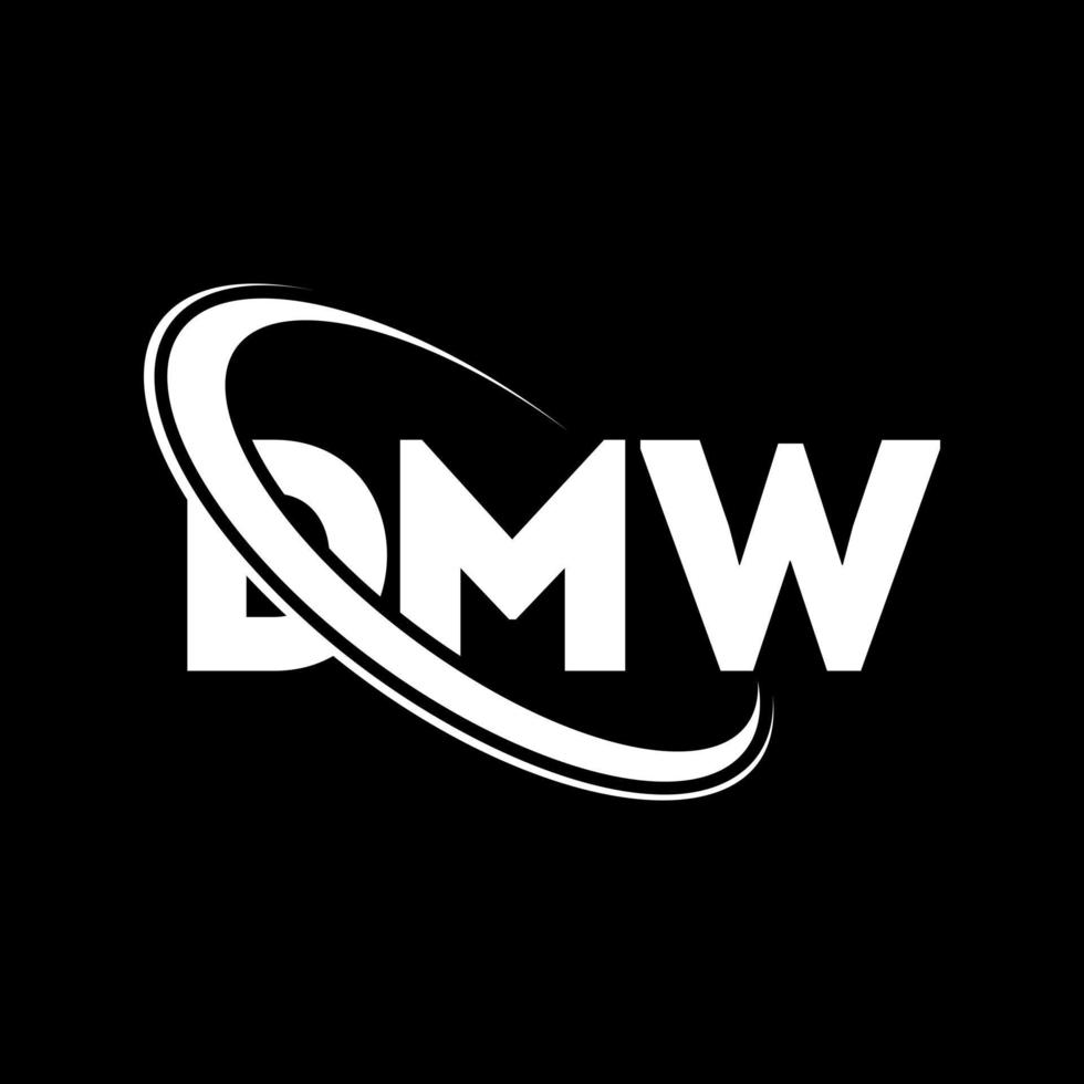 DMW logo. DMW letter. DMW letter logo design. Initials DMW logo linked with circle and uppercase monogram logo. DMW typography for technology, business and real estate brand. vector