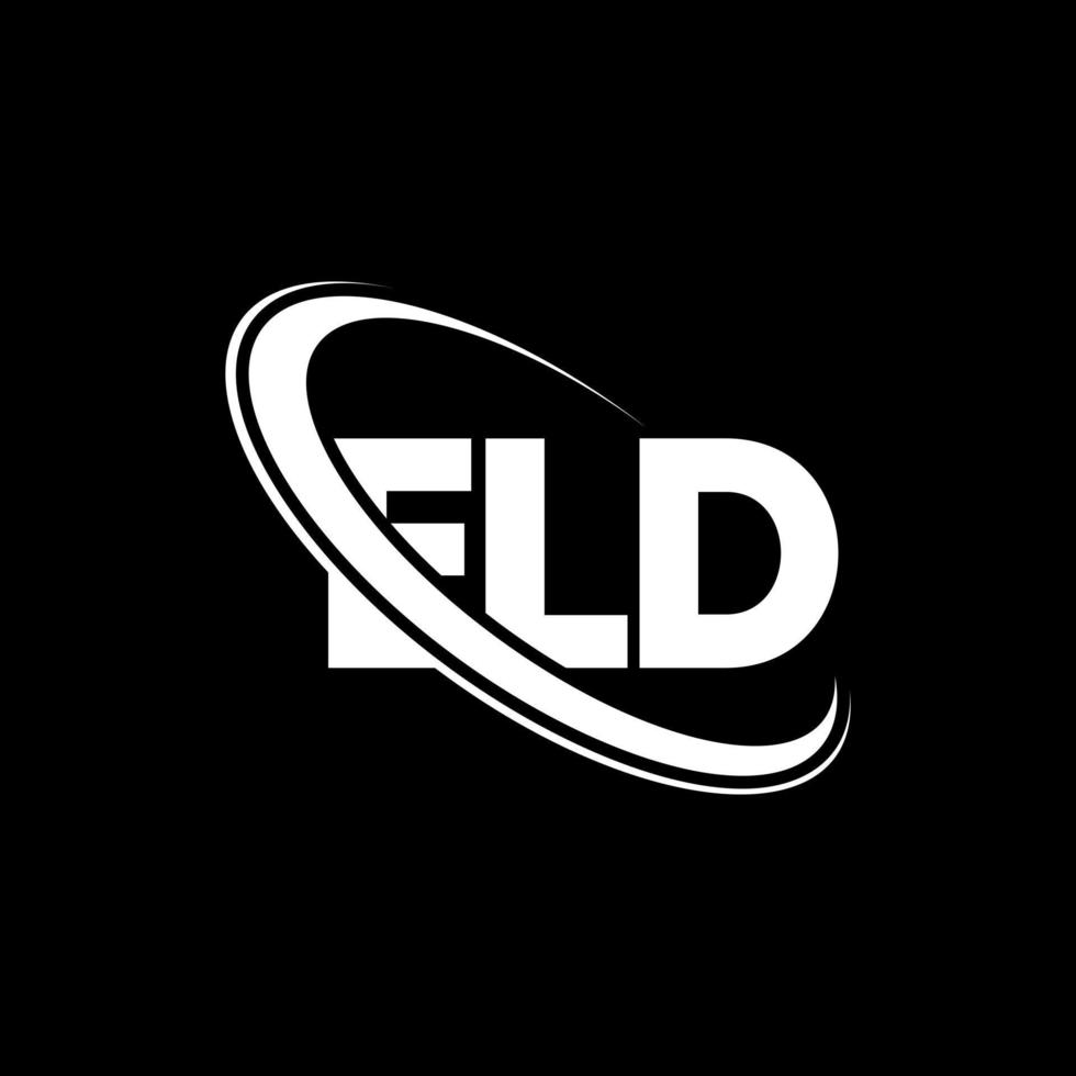 ELD logo. ELD letter. ELD letter logo design. Initials ELD logo linked with circle and uppercase monogram logo. ELD typography for technology, business and real estate brand. vector