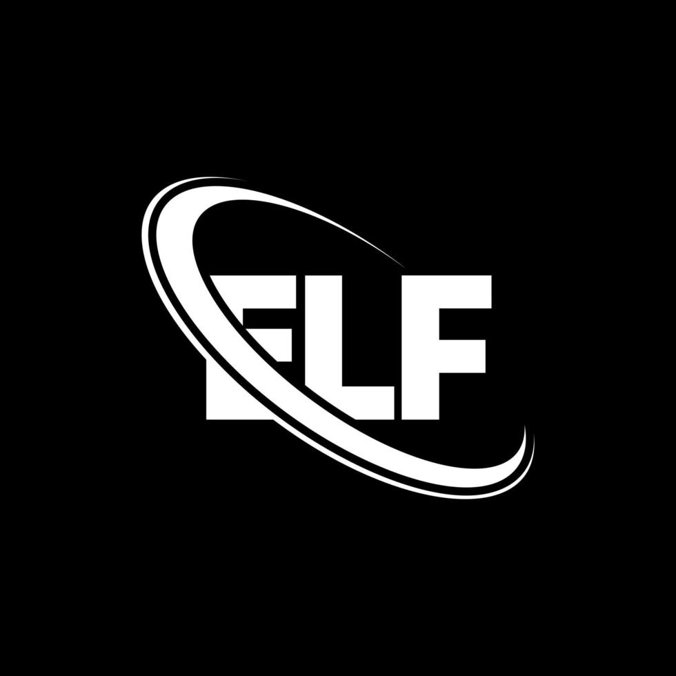 ELF logo. ELF letter. ELF letter logo design. Initials ELF logo linked with circle and uppercase monogram logo. ELF typography for technology, business and real estate brand. vector