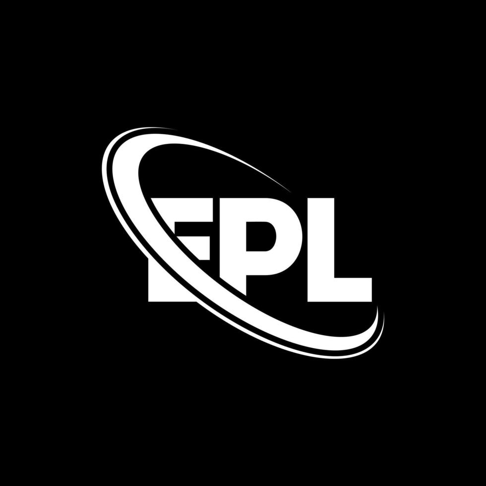 logotipo de epl. letra epla. diseño del logotipo de la letra epl. logotipo de iniciales epl vinculado con círculo y logotipo de monograma en mayúsculas. tipografía epl para tecnología, negocios y marca inmobiliaria. vector