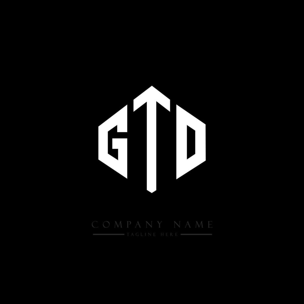 GTO letter logo design with polygon shape. GTO polygon and cube shape logo design. GTO hexagon vector logo template white and black colors. GTO monogram, business and real estate logo.
