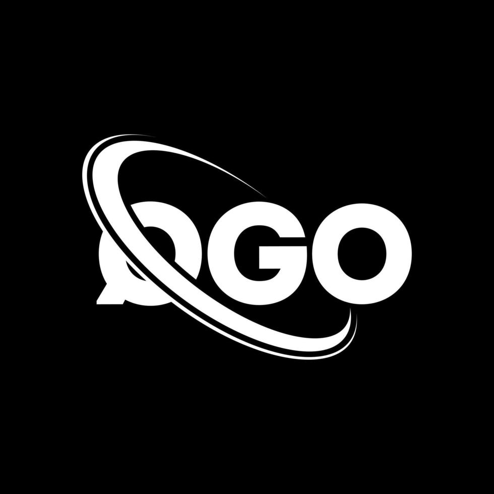 QGO logo. QGO letter. QGO letter logo design. Initials QGO logo linked with circle and uppercase monogram logo. QGO typography for technology, business and real estate brand. vector