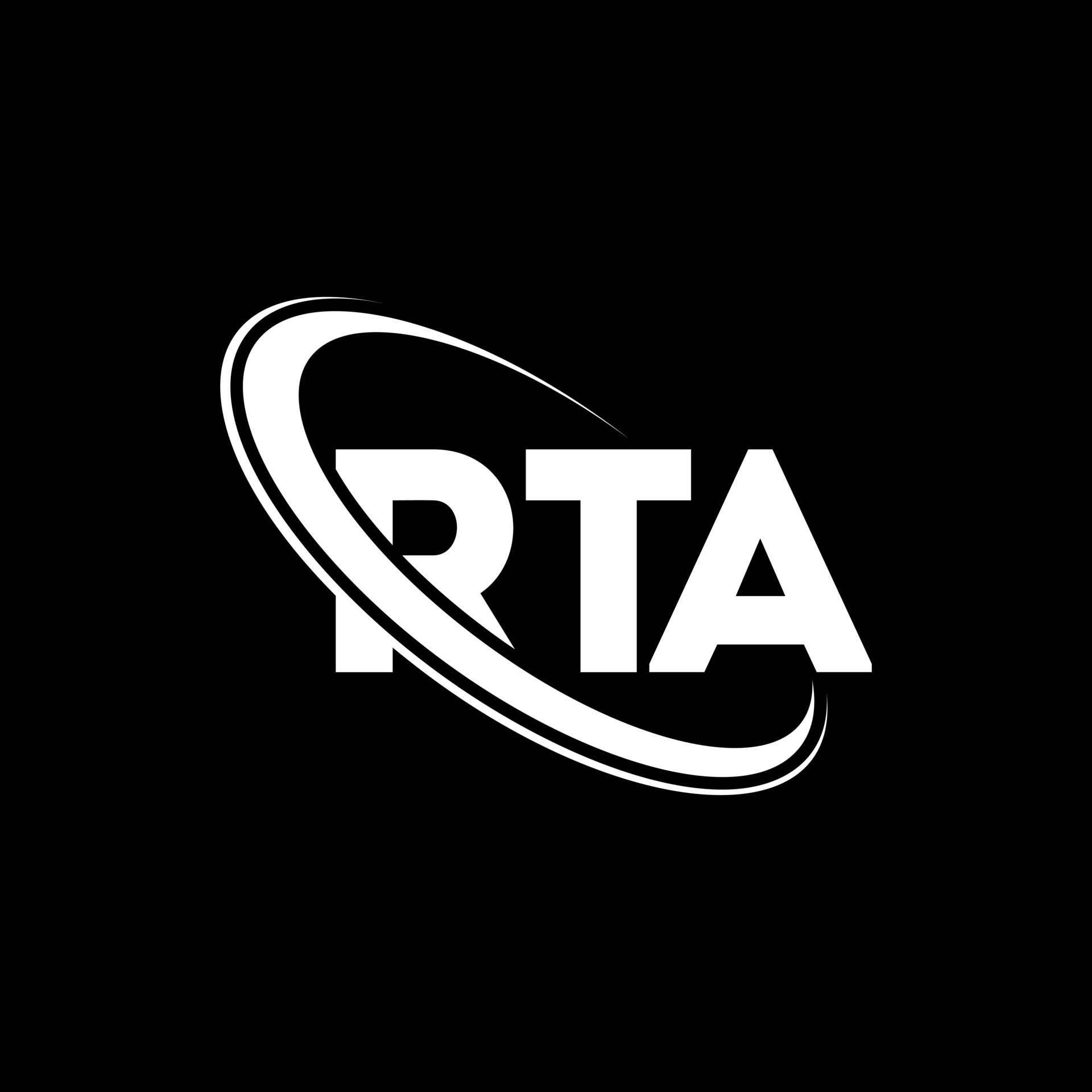 RTA logo. RTA letter. RTA letter logo design. Initials RTA logo linked