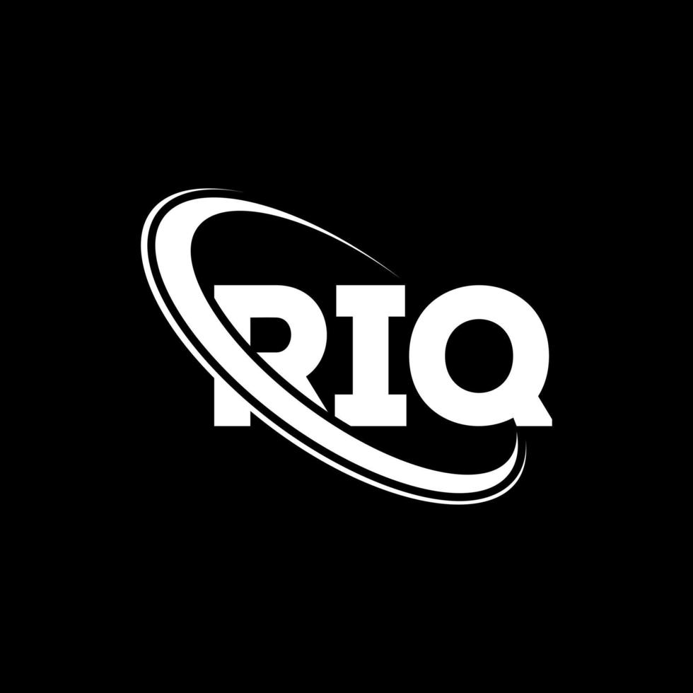 RIQ logo. RIQ letter. RIQ letter logo design. Initials RIQ logo linked with circle and uppercase monogram logo. RIQ typography for technology, business and real estate brand. vector