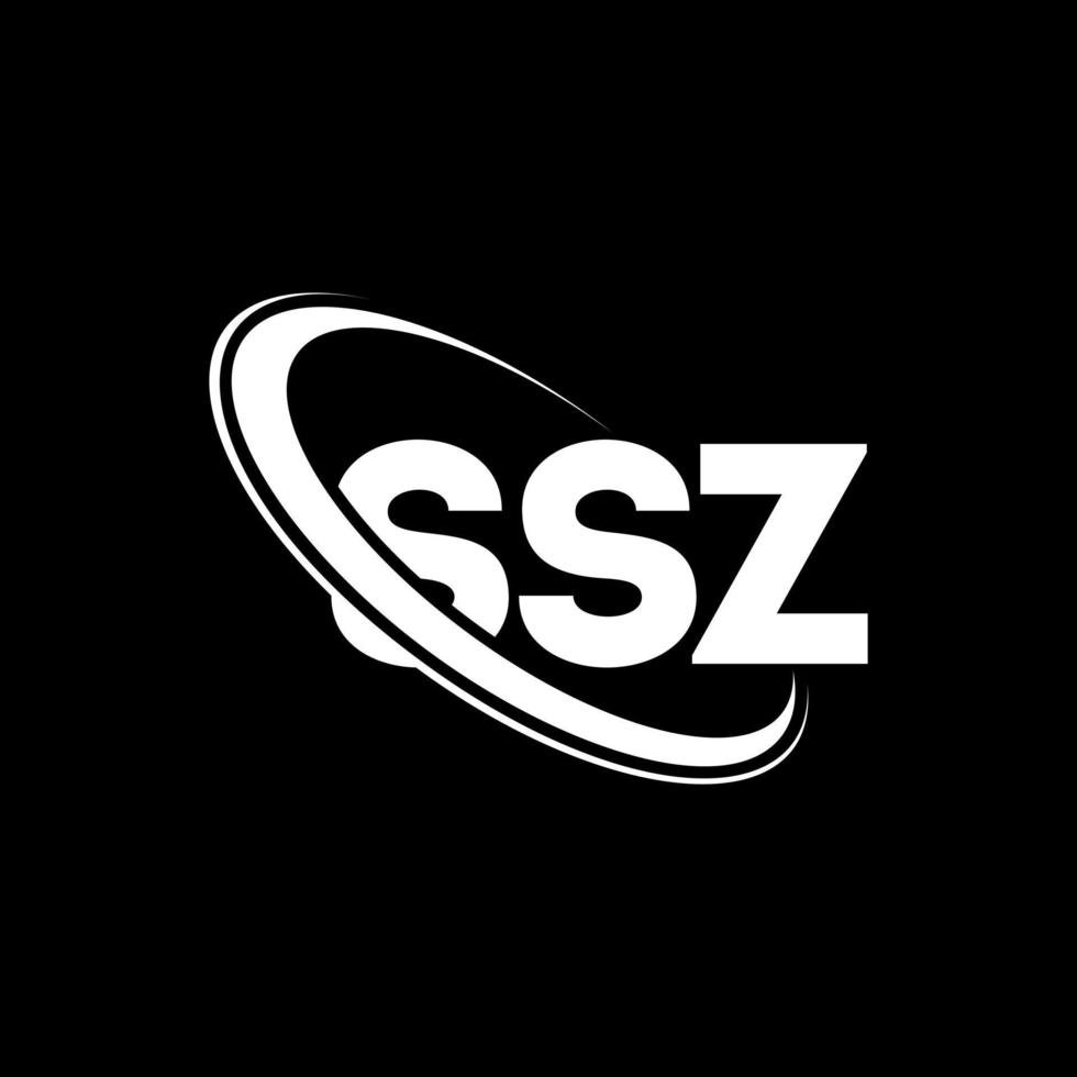 logotipo de ssz. letra sss. diseño del logotipo de la letra ssz. logotipo de iniciales ssz vinculado con círculo y logotipo de monograma en mayúsculas. tipografía ssz para tecnología, negocios y marca inmobiliaria. vector