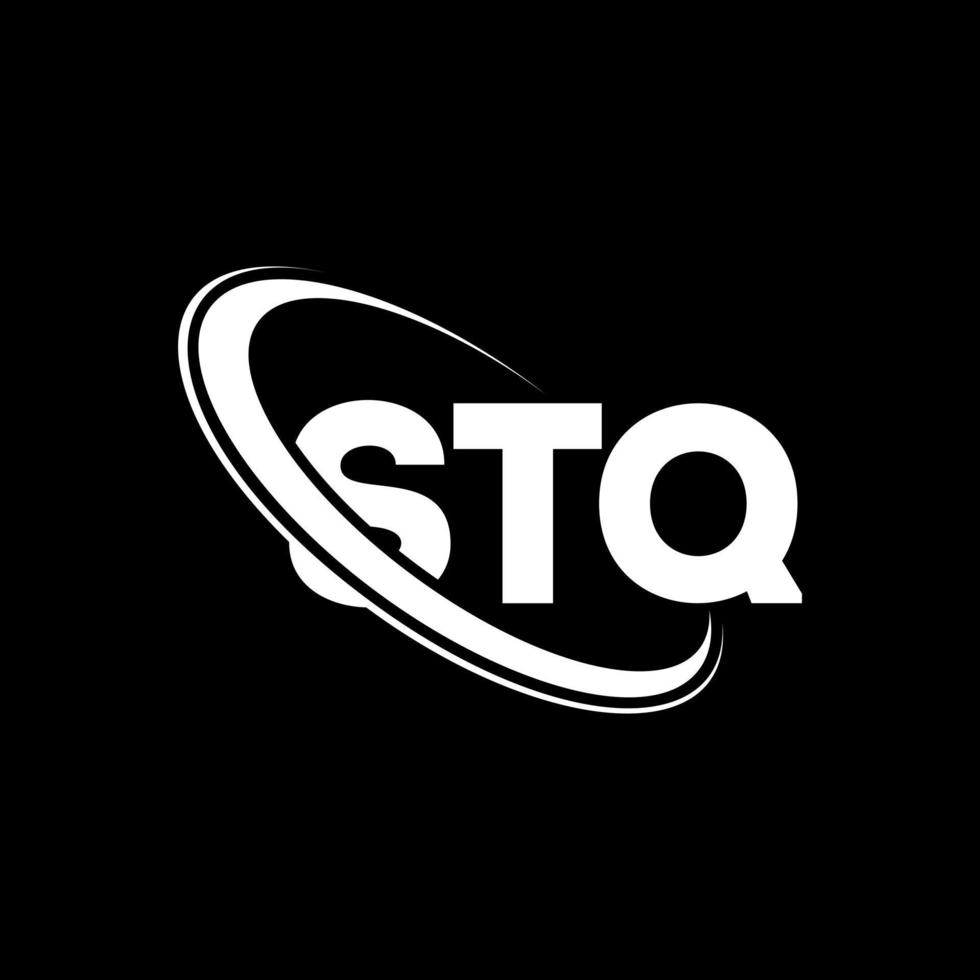 logotipo de stq. letra stq. diseño de logotipo de letra stq. logotipo de iniciales stq vinculado con círculo y logotipo de monograma en mayúsculas. tipografía stq para tecnología, negocios y marca inmobiliaria. vector