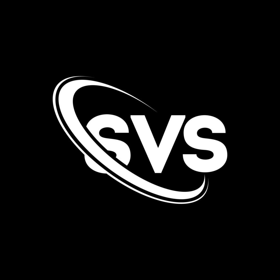 logotipo de svs. letra svs. diseño del logotipo de la letra svs. logotipo de iniciales svs vinculado con círculo y logotipo de monograma en mayúsculas. tipografía svs para tecnología, negocios y marca inmobiliaria. vector