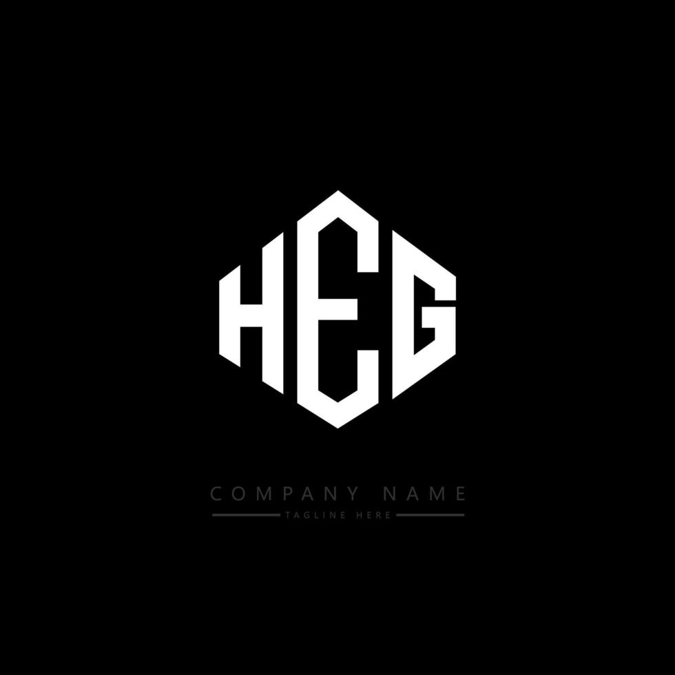 HEG letter logo design with polygon shape. HEG polygon and cube shape logo design. HEG hexagon vector logo template white and black colors. HEG monogram, business and real estate logo.