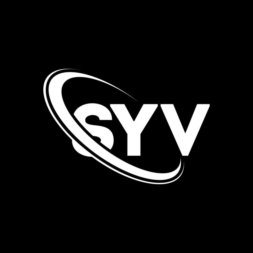 SYV logo. SYV letter. SYV letter logo design. Initials SYV logo linked with circle and uppercase monogram logo. SYV typography for technology, business and real estate brand. vector