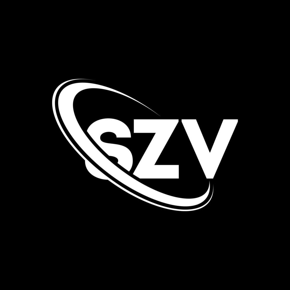 logotipo de szv. letra szv. diseño del logotipo de la letra szv. logotipo de iniciales szv vinculado con círculo y logotipo de monograma en mayúsculas. tipografía szv para tecnología, negocios y marca inmobiliaria. vector