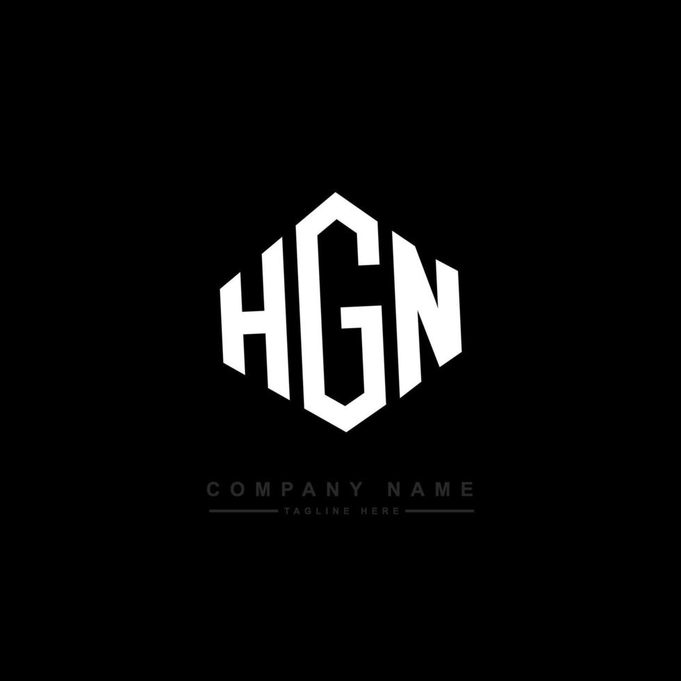 HGN letter logo design with polygon shape. HGN polygon and cube shape ...