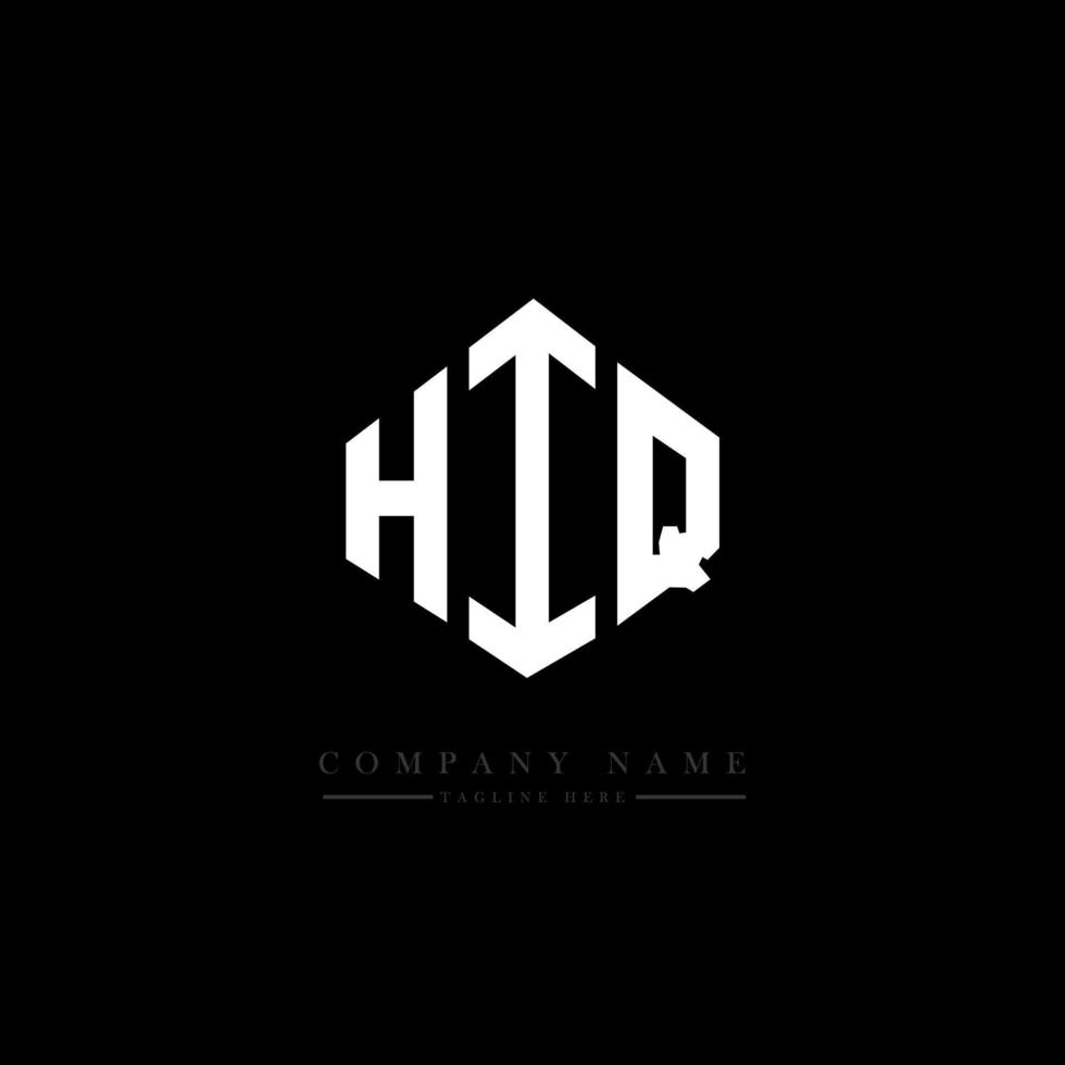 diseño de logotipo de letra hiq con forma de polígono. hiq polígono y diseño de logotipo en forma de cubo. hiq hexagon vector logo plantilla colores blanco y negro. monograma hiq, logotipo comercial e inmobiliario.