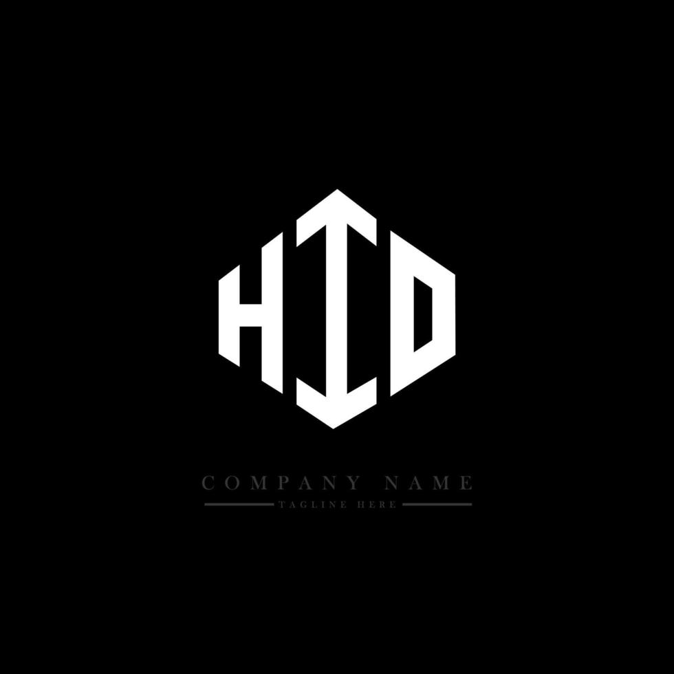 HIO letter logo design with polygon shape. HIO polygon and cube shape logo design. HIO hexagon vector logo template white and black colors. HIO monogram, business and real estate logo.