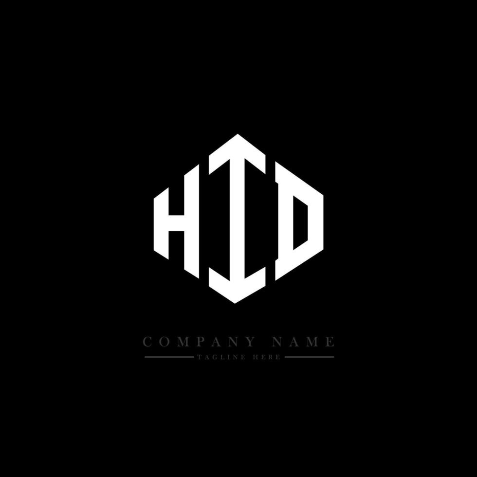 HID letter logo design with polygon shape. HID polygon and cube shape logo design. HID hexagon vector logo template white and black colors. HID monogram, business and real estate logo.