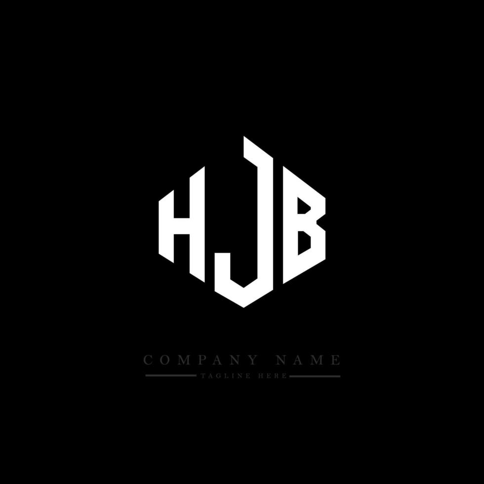 diseño de logotipo de letra hjb con forma de polígono. diseño de logotipo en forma de cubo y polígono hjb. Plantilla de logotipo de vector hexagonal hjb colores blanco y negro. monograma hjb, logotipo empresarial y inmobiliario.