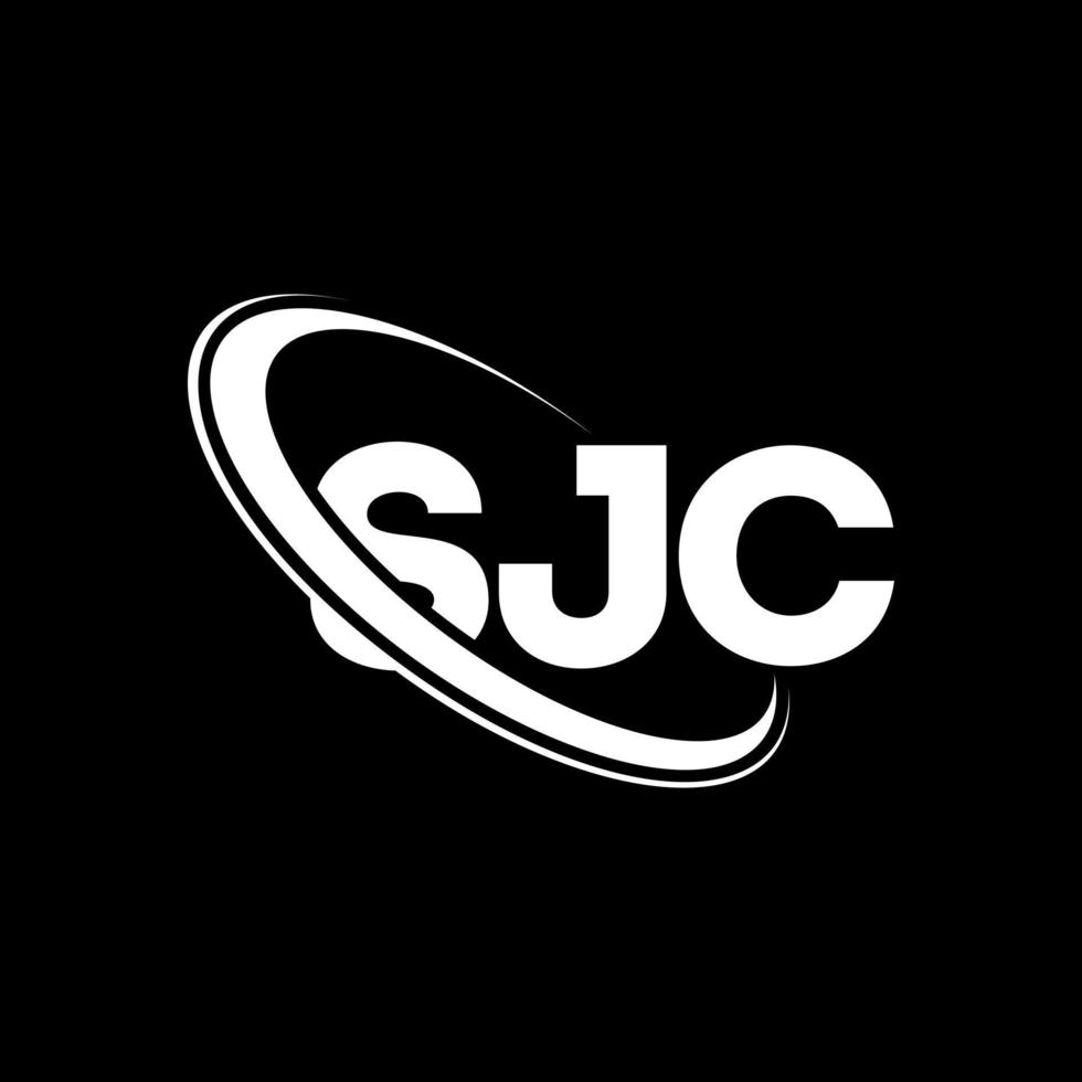 logotipo de sjc. carta sjc. diseño del logotipo de la letra sjc. logotipo de iniciales sjc vinculado con círculo y logotipo de monograma en mayúsculas. tipografía sjc para tecnología, negocios y marca inmobiliaria. vector