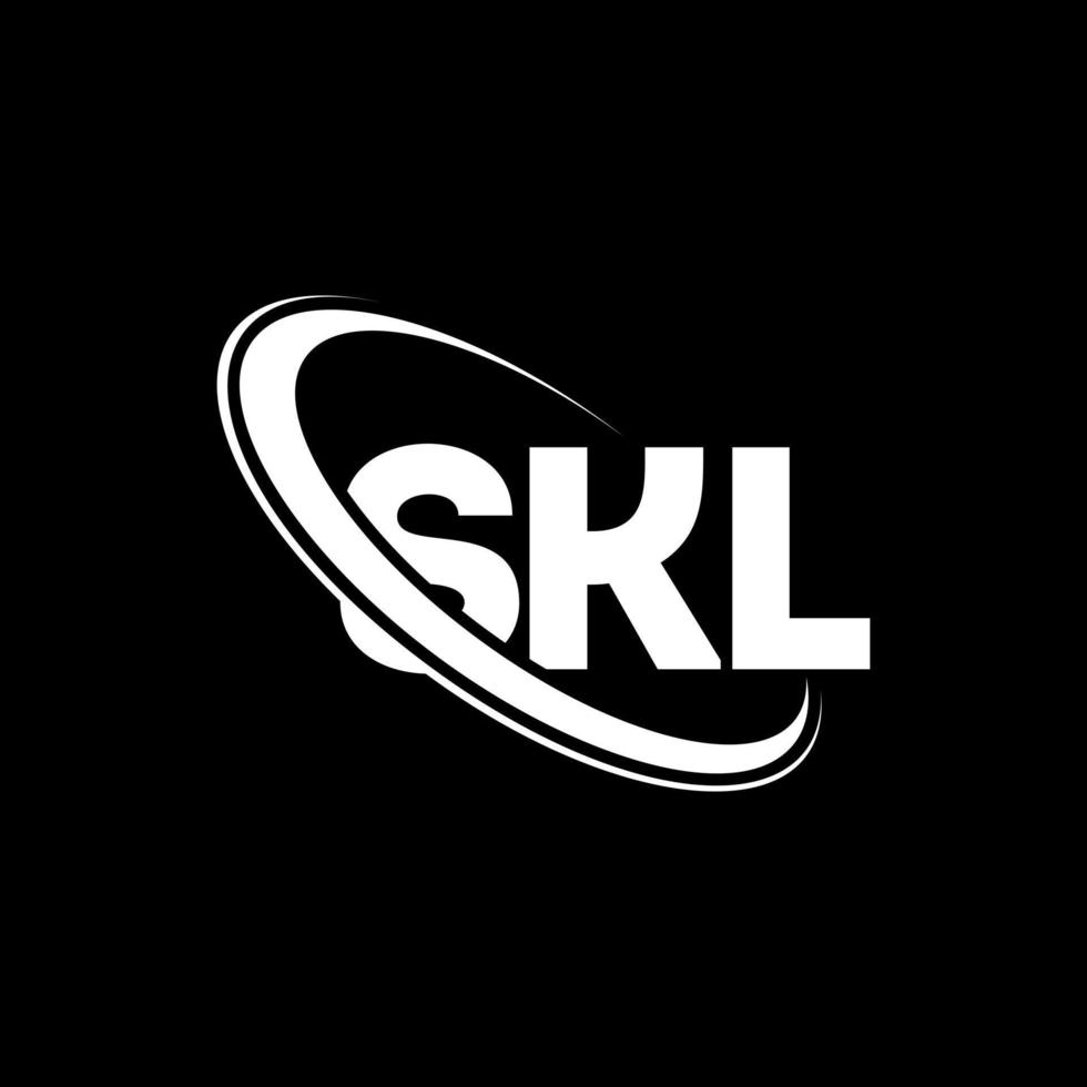 logotipo de skl. letra skl. diseño del logotipo de la letra skl. Logotipo de iniciales skl vinculado con círculo y logotipo de monograma en mayúsculas. tipografía skl para tecnología, negocios y marca inmobiliaria. vector