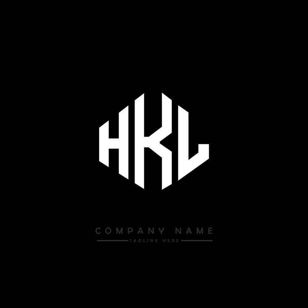 diseño de logotipo de letra hkl con forma de polígono. diseño de logotipo en forma de cubo y polígono hkl. hkl hexagon vector logo plantilla colores blanco y negro. monograma hkl, logotipo comercial e inmobiliario.