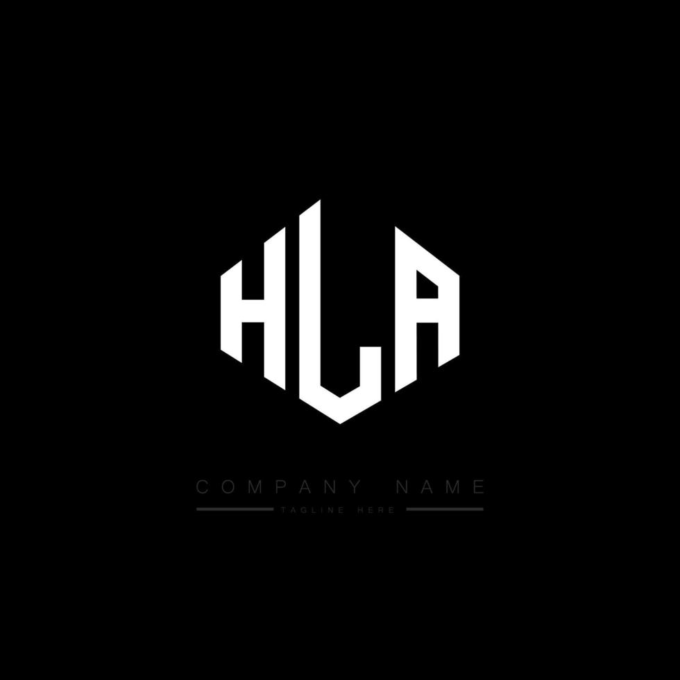 HLA letter logo design with polygon shape. HLA polygon and cube shape logo design. HLA hexagon vector logo template white and black colors. HLA monogram, business and real estate logo.