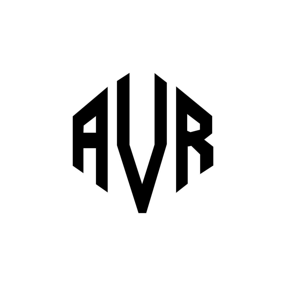 AVR letter logo design with polygon shape. AVR polygon and cube shape logo design. AVR hexagon vector logo template white and black colors. AVR monogram, business and real estate logo.