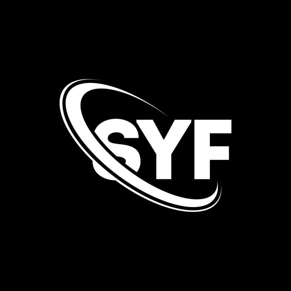 SYF logo. SYF letter. SYF letter logo design. Initials SYF logo linked with circle and uppercase monogram logo. SYF typography for technology, business and real estate brand. vector