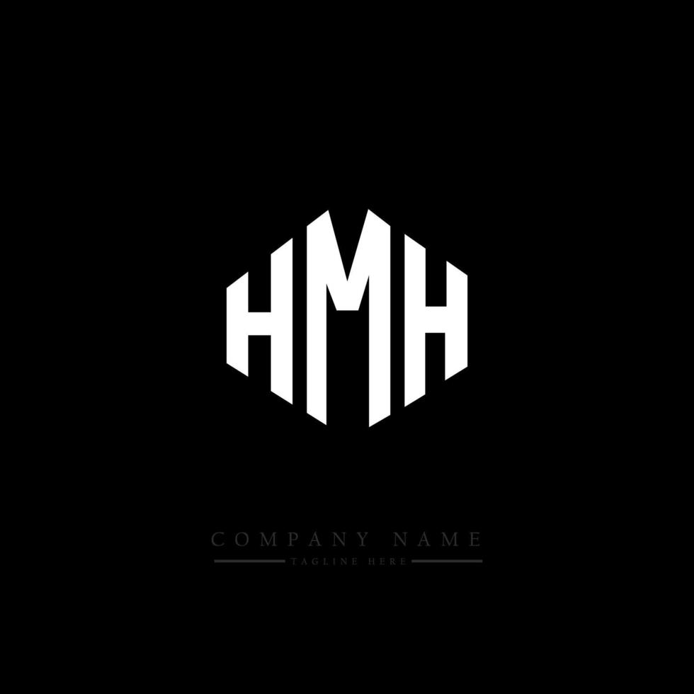 HMH letter logo design with polygon shape. HMH polygon and cube shape logo design. HMH hexagon vector logo template white and black colors. HMH monogram, business and real estate logo.