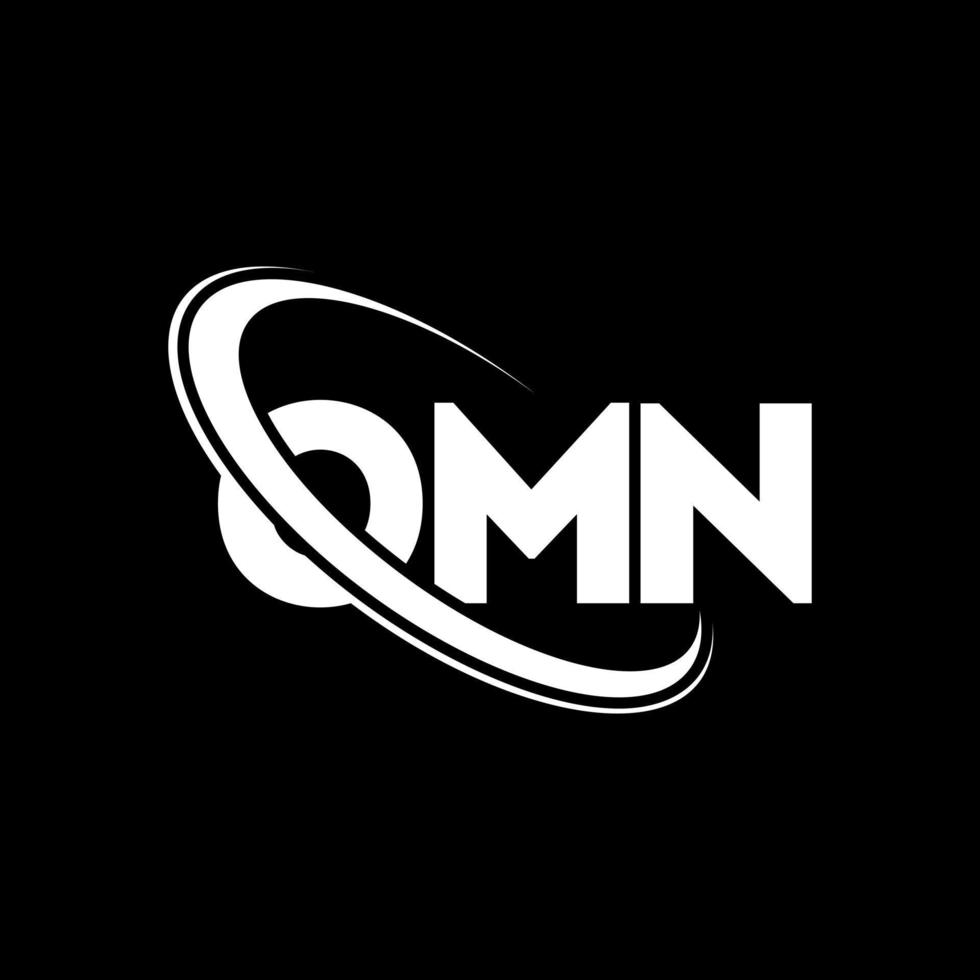 logotipo de omn. letra original. diseño del logotipo de la letra omn. logotipo de iniciales omn vinculado con círculo y logotipo de monograma en mayúsculas. tipografía omn para tecnología, negocios y marca inmobiliaria. vector