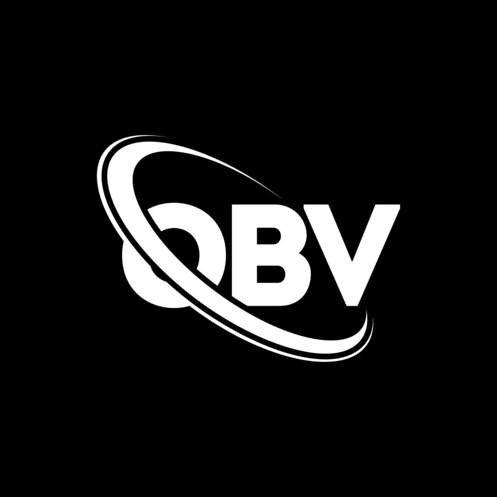 OBV logo. OBV letter. OBV letter logo design. Initials OBV logo linked with circle and uppercase monogram logo. OBV typography for technology, business and real estate brand. vector