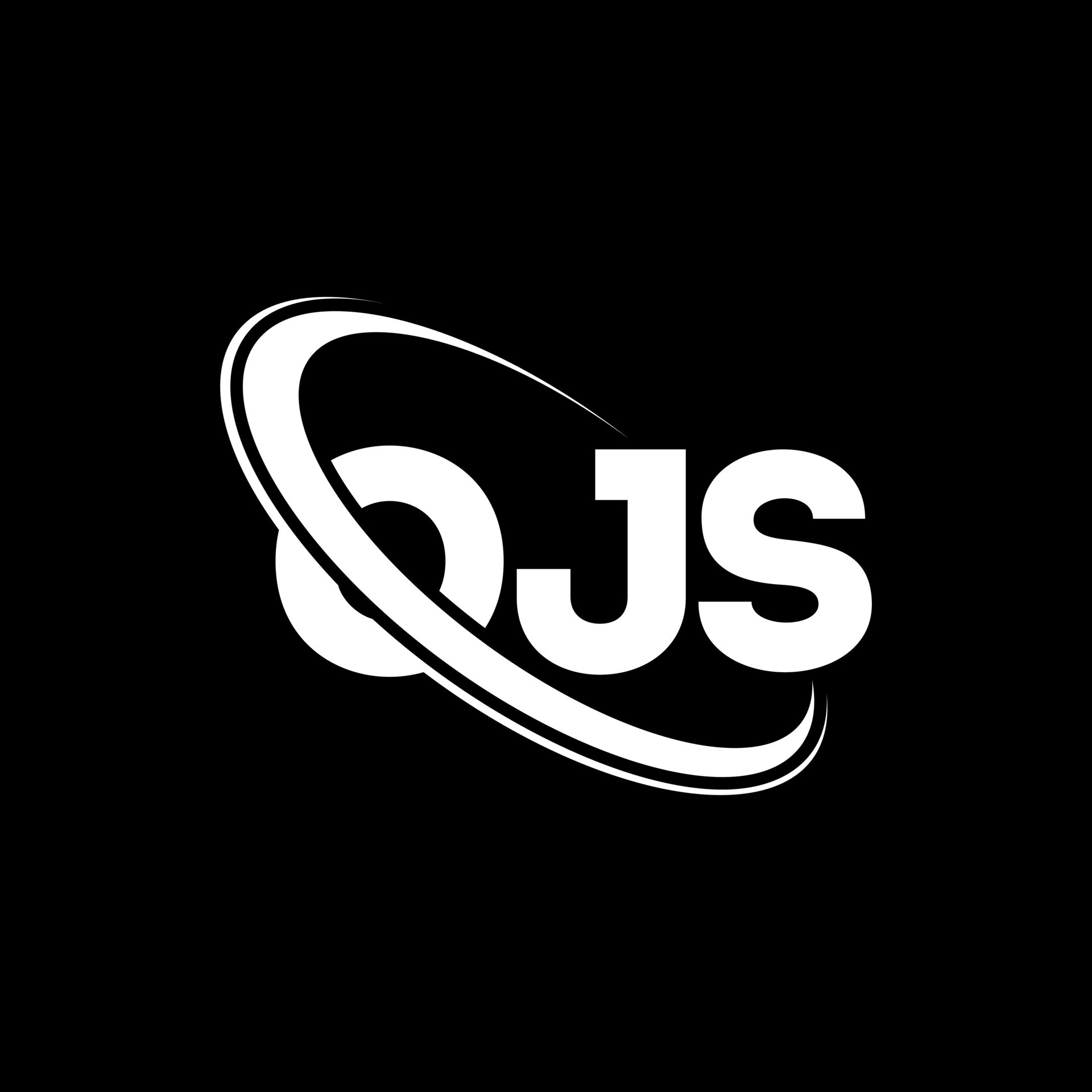 OJS logo. OJS letter. OJS letter logo design. Initials OJS logo linked