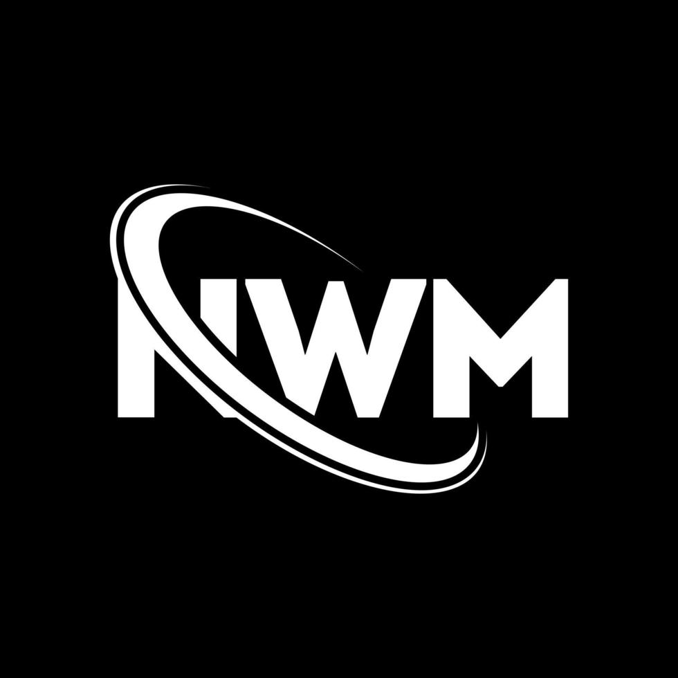 NWM logo. NWM letter. NWM letter logo design. Initials NWM logo linked with circle and uppercase monogram logo. NWM typography for technology, business and real estate brand. vector