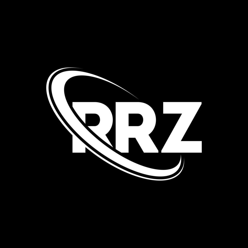 logotipo de rrz. letra rrz. diseño del logotipo de la letra rrz. logotipo de iniciales rrz vinculado con círculo y logotipo de monograma en mayúsculas. tipografía rrz para tecnología, negocios y marca inmobiliaria. vector