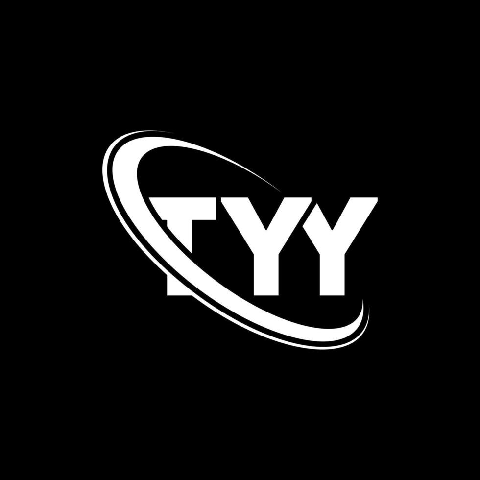 TYY logo. TYY letter. TYY letter logo design. Initials TYY logo linked with circle and uppercase monogram logo. TYY typography for technology, business and real estate brand. vector