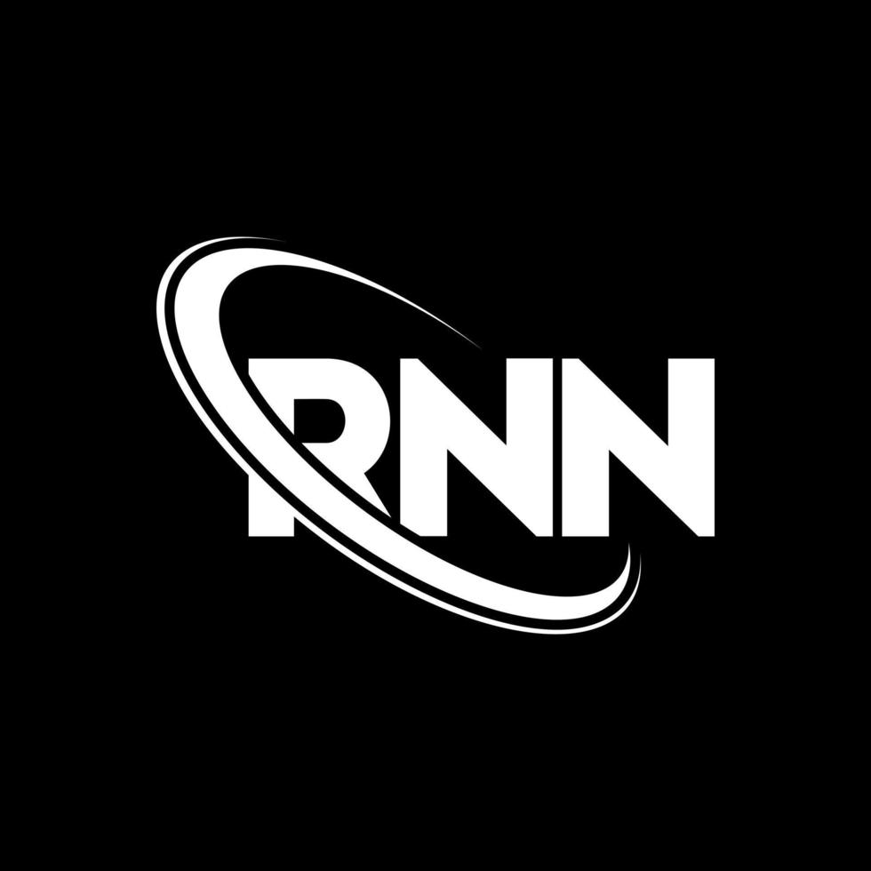 logotipo de rnn. carta rnn. diseño del logotipo de la letra rnn. logotipo de iniciales rnn vinculado con círculo y logotipo de monograma en mayúsculas. tipografía rnn para tecnología, negocios y marca inmobiliaria. vector