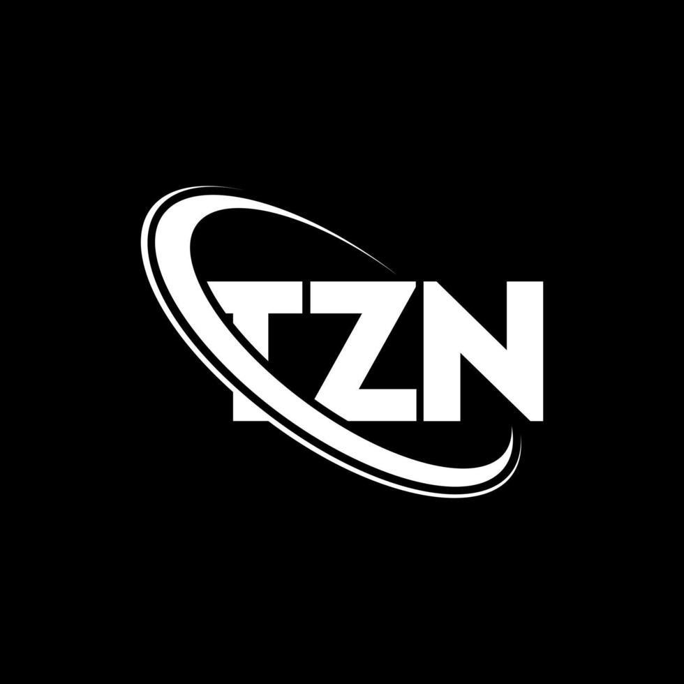 logotipo de Tzn. letra tzn. diseño del logotipo de la letra tzn. logotipo de iniciales tzn vinculado con círculo y logotipo de monograma en mayúsculas. tipografía tzn para tecnología, negocios y marca inmobiliaria. vector