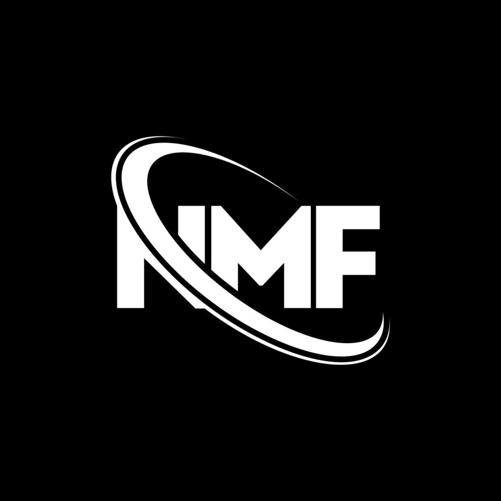 NMF logo. NMF letter. NMF letter logo design. Initials NMF logo linked with circle and uppercase monogram logo. NMF typography for technology, business and real estate brand. vector