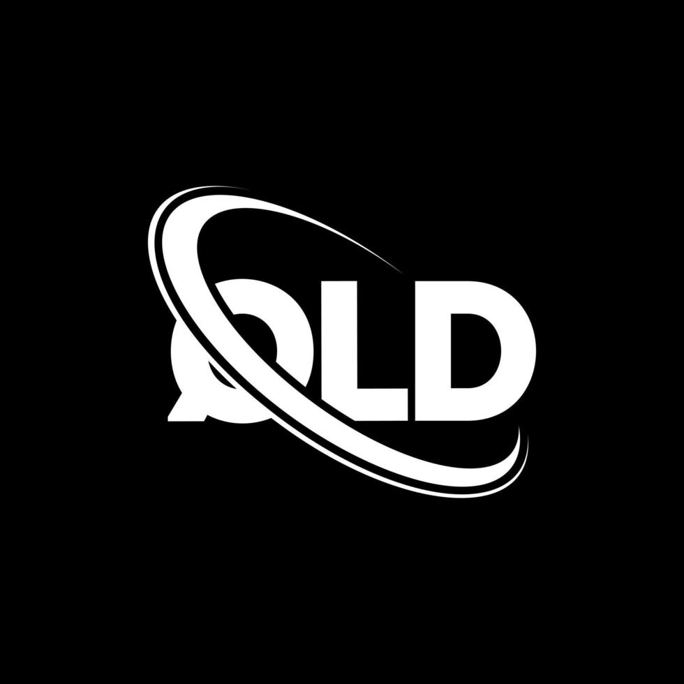 logotipo qld. carta qld. diseño del logotipo de la letra qld. logotipo qld de iniciales vinculado con círculo y logotipo de monograma en mayúsculas. tipografía qld para tecnología, negocios y marca inmobiliaria. vector