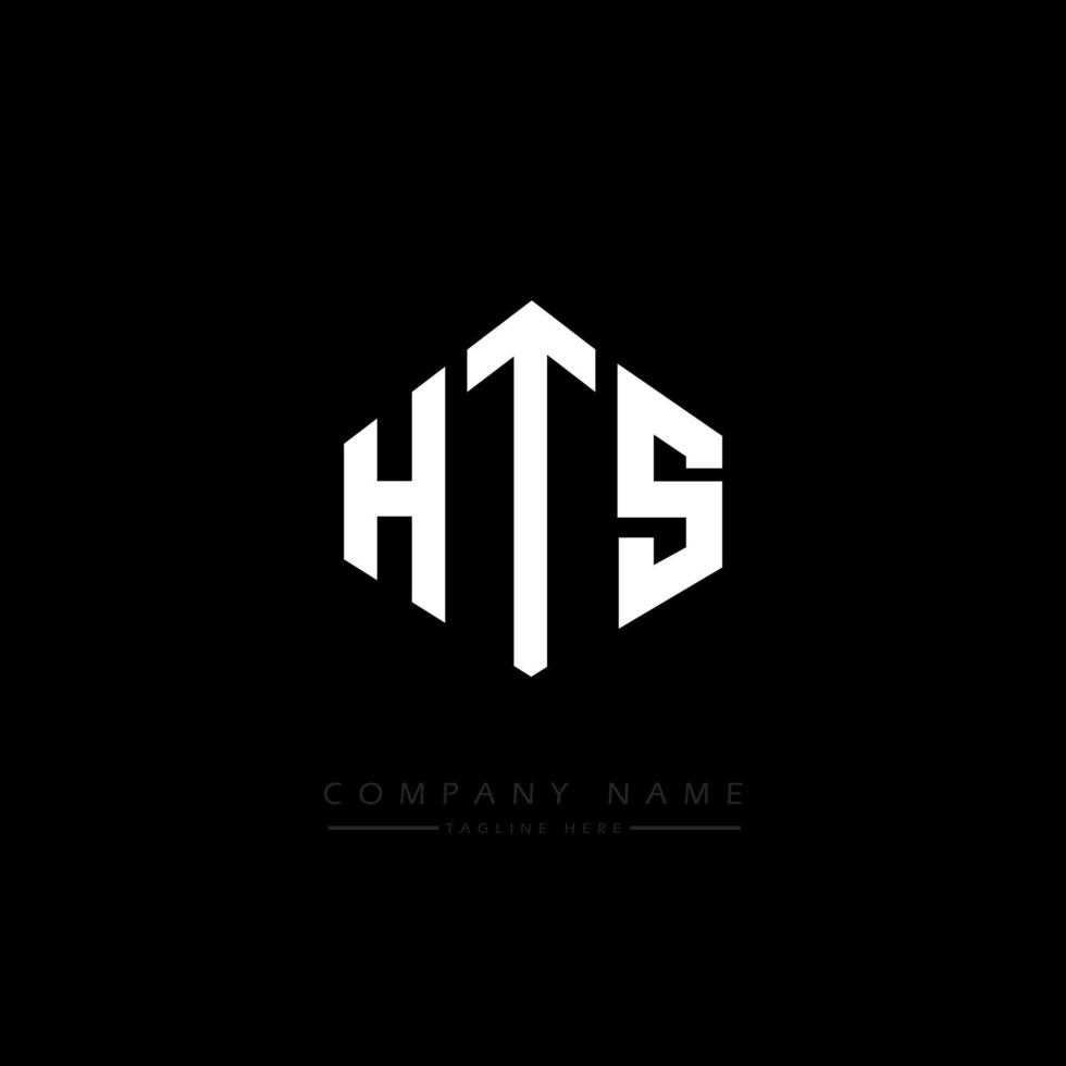 HTS letter logo design with polygon shape. HTS polygon and cube shape logo design. HTS hexagon vector logo template white and black colors. HTS monogram, business and real estate logo.